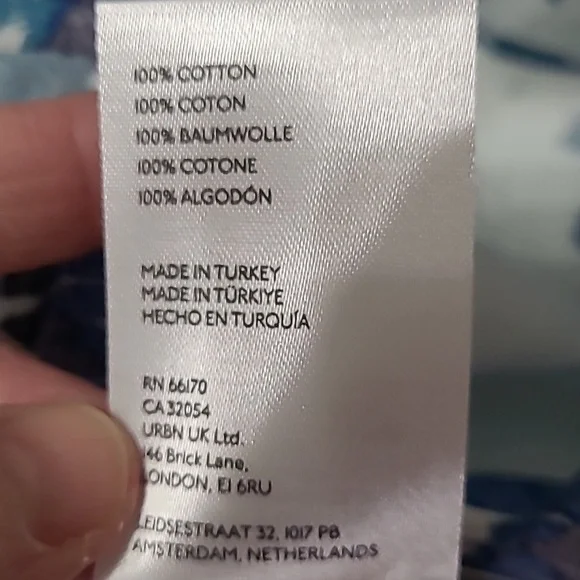 Anthropologie White and Blue Floral Mini Dress - Picture 7 of 10